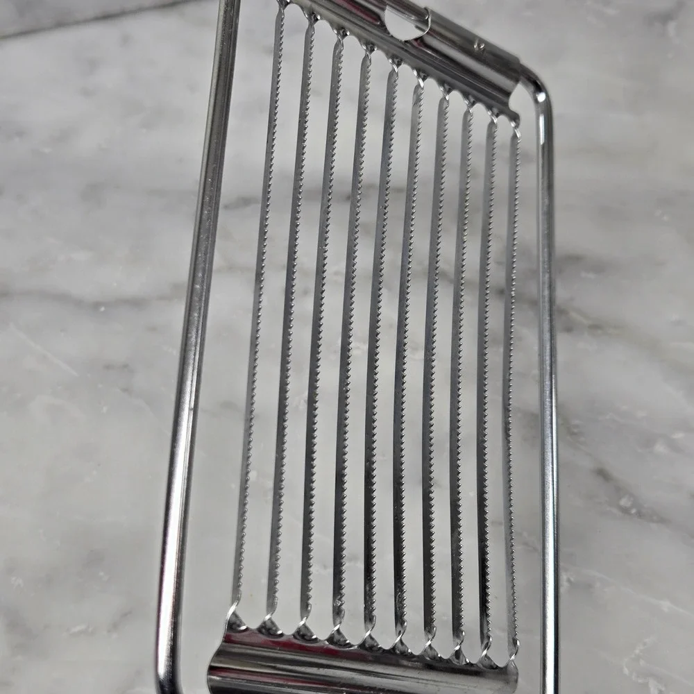 VTG Ekco Slicer Stainless Tomato Cheese‎ Cutter Black Handle USA Kitchen Utensil